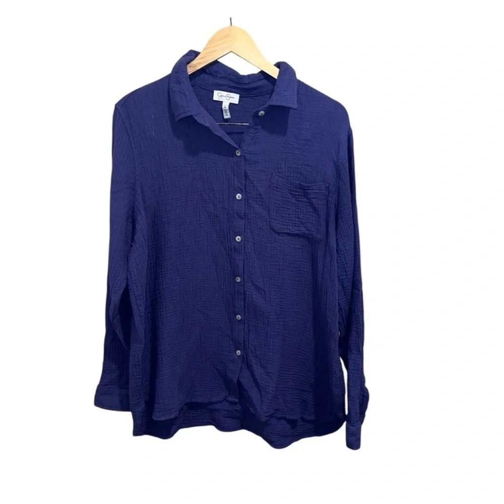 Jessica Simpson violet Button Down Shirt - Picture 1 of 5